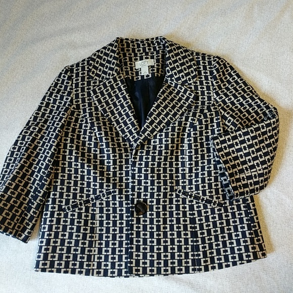 LOFT Jackets & Blazers - LOFT blue patterned blazer